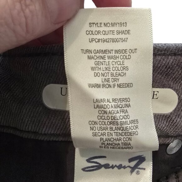 Seven7 Corduroy Ultra High Rise Skinny Jeans in Quite Shade Sz 16 - Picture 8 of 8